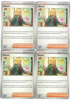 4x Pokemon TCG Hassel 151/167 Sv06: Twilight Masquerade Regular Playset - Image 1
