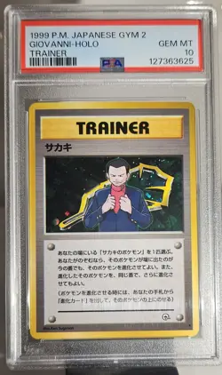 1999 Pokemon Japanese GYM - 2 GIOVANNI'S Trainer Holo PSA - 10 - Image 3