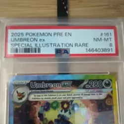 Pokemon Umbreon ex Special Illustration Rare Sv: Prismatic Evolutions PSA 8 161… - Image 2