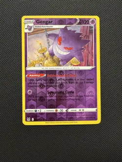 Pokemon TCG Gengar 066/196 SWSH11: Lost Origin Reverse Holofoil Rare Near Mint - Image 1