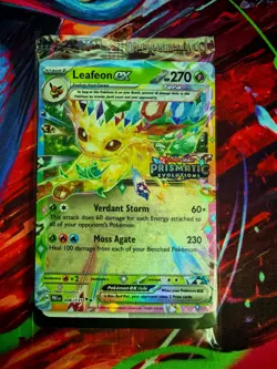 Pokemon Prismatic Evolutions - 006/131 Leafeon ex - Surprise Box Promo - Sealed - Image 1