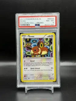 2013 POKEMON BLACK STAR PROMO EEVEE #BW94 HOLO FOIL PSA 8 NM-MT - Image 1