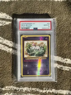 PSA 10 GEM MINT Mew XY Evolutions Reverse Holo 2016 Pokemon 53/108 - Image 1