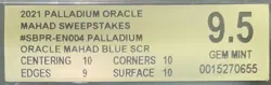 YuGiOh Palladium Oracle Mahad Blue SBPR-EN004 Sweepstakes - BGS Gem Mint 9.5 (B) - Image 4