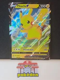 Pikachu V 086/264 Swsh08: Fusion Strike Holo Pokemon TCG NM/MT - Image 1