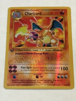 Fan made art work Charizard 4/102 First edition Holo Rare 1999 Pokemon Base Set - Image 1