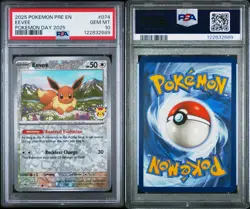 Eevee Pokemon Day 2025 Promo | PSA 10 | Reverse Holo with Swirl 💫 #74 - Image 4