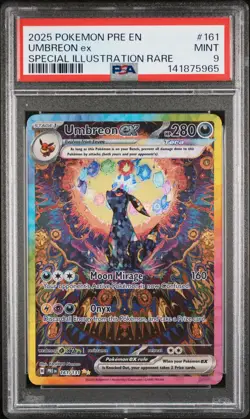 2025 POKEMON PRE EN-PRISMATIC EVOLUTIONS #161 UMBREON EX PSA 9 - Image 1