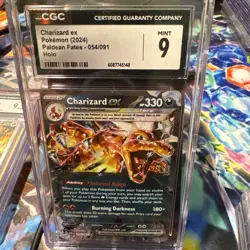 CGC 9 Mint Charizard ex 054/091 Paldean Fates Double Rare Holo Pokemon - Image 1