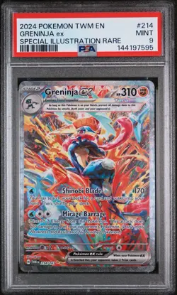 Pokemon TCG GRADE 9 2024 Twilight Masquerade Greninja EX Special Illustration - Image 1