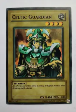 Celtic Guardian LOB-007 Super Rare Unlimited Legend of Blue Eyes Yu-Gi-Oh! #3 - Image 1