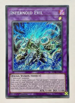 YuGiOh Infernoid Evil BLTR-EN013 Secret Rare 1st Edition Near Mint - Image 1