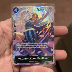 One Piece Mr.2.Bon.Kurei (Bentham) Alt Art OP14-091 SR - Image 1