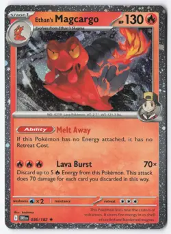 Ethan's Magcargo - (Cosmo Holo) Holo Promo Misc. Cards & Products 036/182 NM - Image 1