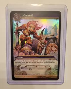 World of Warcraft TCG Owned! Flag Of Ownership Holo Card - Code Scratched & Used - Image 1