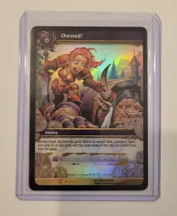 World of Warcraft TCG Owned! Flag Of Ownership Holo Card - Code Scratched & Used - Image 2