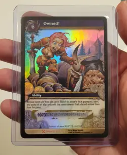World of Warcraft TCG Owned! Flag Of Ownership Holo Card - Code Scratched & Used - Image 4