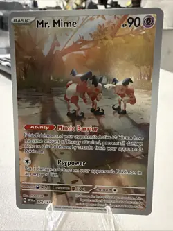 Pokemon TCG Mr. Mime Scarlet & Violet Holo Illustration Card 179/165 - Image 1
