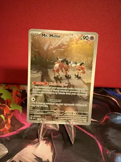 Pokemon TCG Mr. Mime Scarlet & Violet Holo Illustration Card 179/165 - Image 2