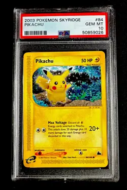 PSA 10 Pikachu Skyridge #84 Gem Mint Graded Vintage Pokemon Card - Image 1