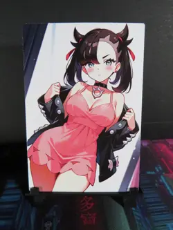 Marnie Pokemon Trainer Custom Art Card NM Anime Sexy Waifu Collectible - Image 1