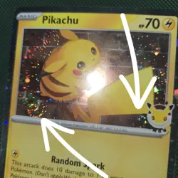 FART DOUBLE SWIRL 🌀💫 NM Pikachu 051/162 30th Anniversary Stamped Pokemon Card - Image 1