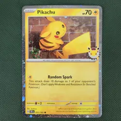 FART DOUBLE SWIRL 🌀💫 NM Pikachu 051/162 30th Anniversary Stamped Pokemon Card - Image 2
