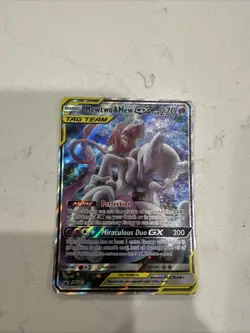 Pokemon TCG Mewtwo & Mew GX SM191 Holo Trading Card - Image 1