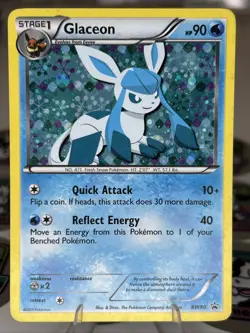 Pokemon TCG Glaceon BW90 Black Star Promo Holo Card Black White 2013 MP - Image 1