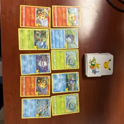 Lot of 10 25th anniversary Mcdonalds Promo Pokemon Cards with Card Holder - Image 1