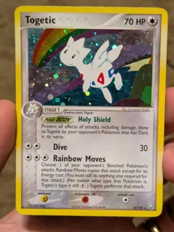 Pokemon TCG Togetic EX Team Rocket Returns Card 14/109 Holo Rare LP - Image 1