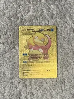 Slowpoke&Psyduck GX HP250 Ditch&Splash French Gold Accent Foil Fan Art Card LP - Image 1