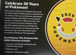 Pokemon Day 2026 TCG Sealed Box Pikachu Promo Card + Coin + 3 Booster Packs - Image 3