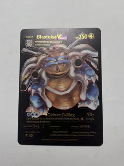RARE Blastoise VMAX Black Foil Fan Art Display Card NM - Image 1