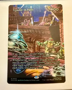 Trouble in Pairs (Borderless Foil) 0003 Mythic MTG TMNT - Image 1