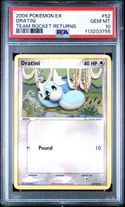2004 POKEMON EX TEAM ROCKET RETURNS #52 DRATINI LOW POP POP 50! RARE GEM MT 10 - Image 1