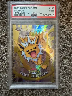 2000 TOPPS CHROME POKEMON T.V. SPECTRA #135 JOLTEON PSA 9 - Image 1