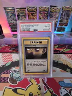 2000 POKEMON ROCKET #73 THE BOSS'S WAY NM-MT 1ST EDITION PSA 8 - Image 3