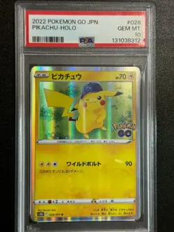 23343# JAPANESE POKEMON TCG / Pikachu Holo 028 R / PSA 10 / Pokemon Go S10b - Image 1