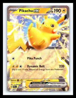 💥 Pikachu ex - 063/193 Paldea Evolved (Pokemon) Half Art Double Rare Holo - Image 1