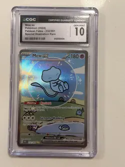 2024 POKEMON PAF EN-PALDEAN FATES SPECIAL ILLUSTRATION RARE #232 MEW EX CGC 10 - Image 2
