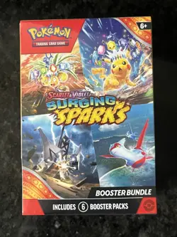 Pokemon TCG Surging Sparks Booster Bundle (6 Packs) Factory Sealed - Image 1