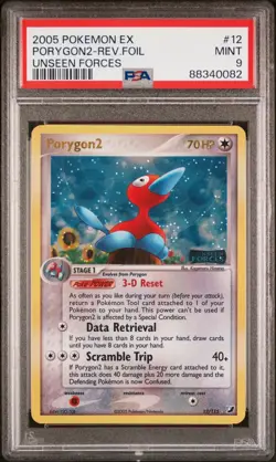 Pokemon Porygon2 Reverse Holo - Unseen Forces - 12/113 - PSA 9 - Image 1