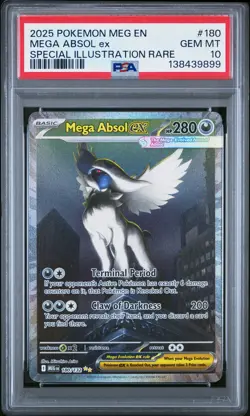 2025 POKEMON MEG EN-MEGA EVOLUTION #180 MEGA ABSOL EX PSA 10 - Image 1