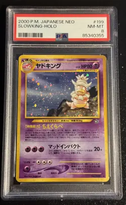 Pokemon TCG Slowking (#199) Neo Genesis Japanese PSA 8 (Gold, Silver, New World) - Image 1