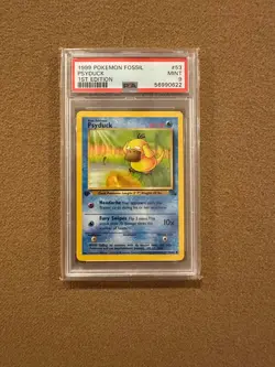 Psyduck [1st Edition] #53 Pokemon Fossil PSA 9 - Image 1
