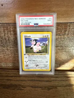 2000 POKEMON NEO GENESIS 1ST ED #41 MILTANK PSA 9 - Image 1