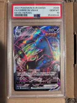 PSA 10 GEM MINT: 2021 POKEMON KOREAN SWORD & SHIELD 048 FULL ART/UMBREON VMAX - Image 1