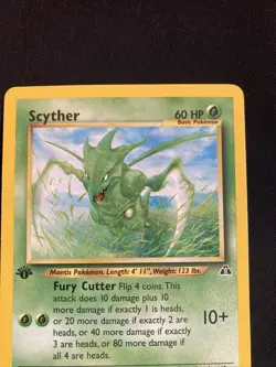 Scyther 46/75 1st Edition Uncommon Neo Discovery Pokemon 2001 WOTC - Image 2
