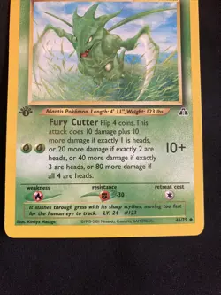 Scyther 46/75 1st Edition Uncommon Neo Discovery Pokemon 2001 WOTC - Image 3
